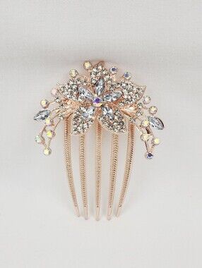 Flower Bridal Wedding Crystal Rhinestone Comb Clip Hair Accessorie
